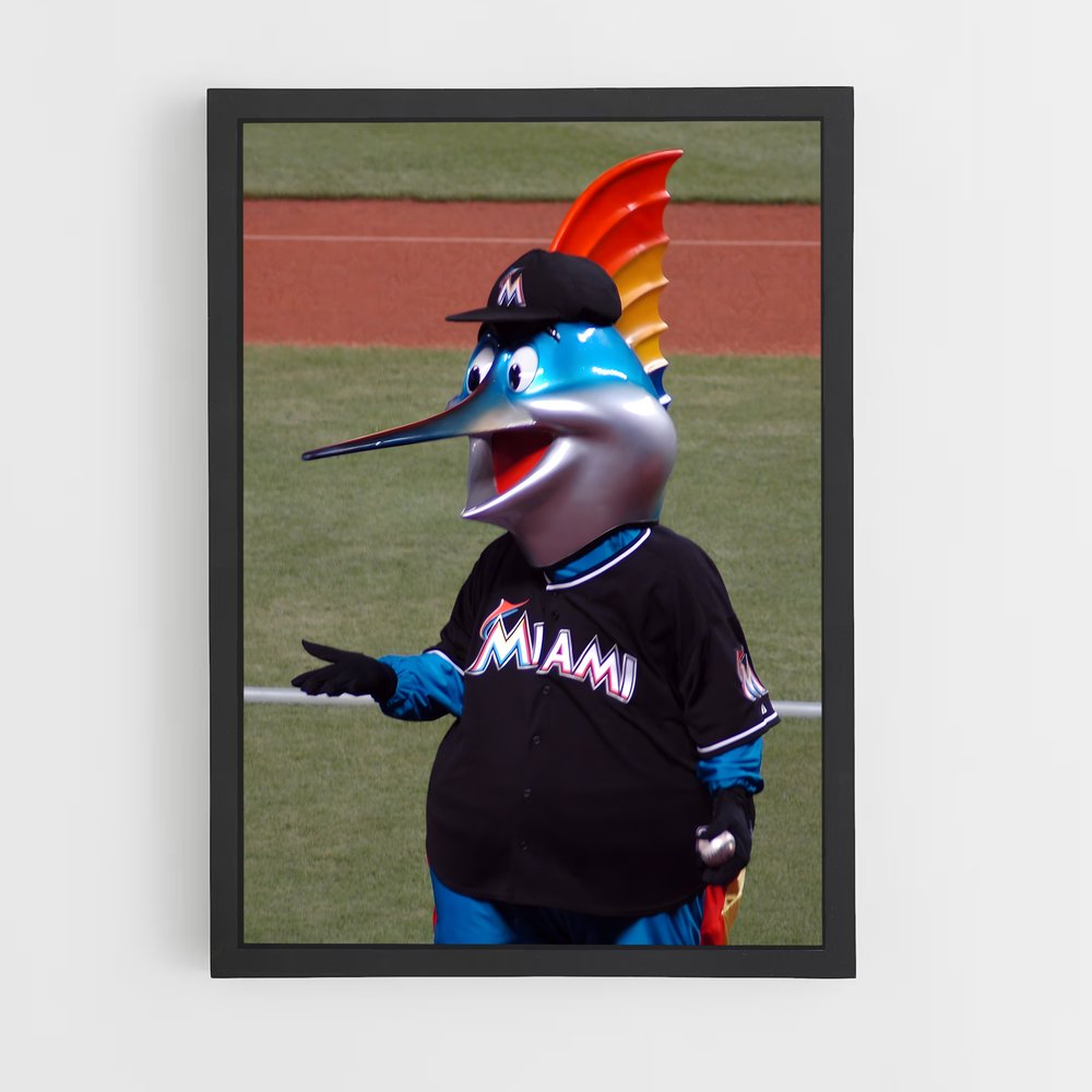 Poster Le Marlin Batteur – affiche Baseball (vue 2)